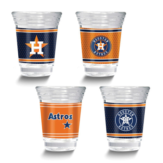 MLB Houston Astros 4-piece 2 oz. Shot Glass Set