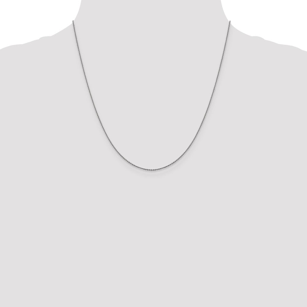 10k White Gold 1.0 mm D/C Cable Chain