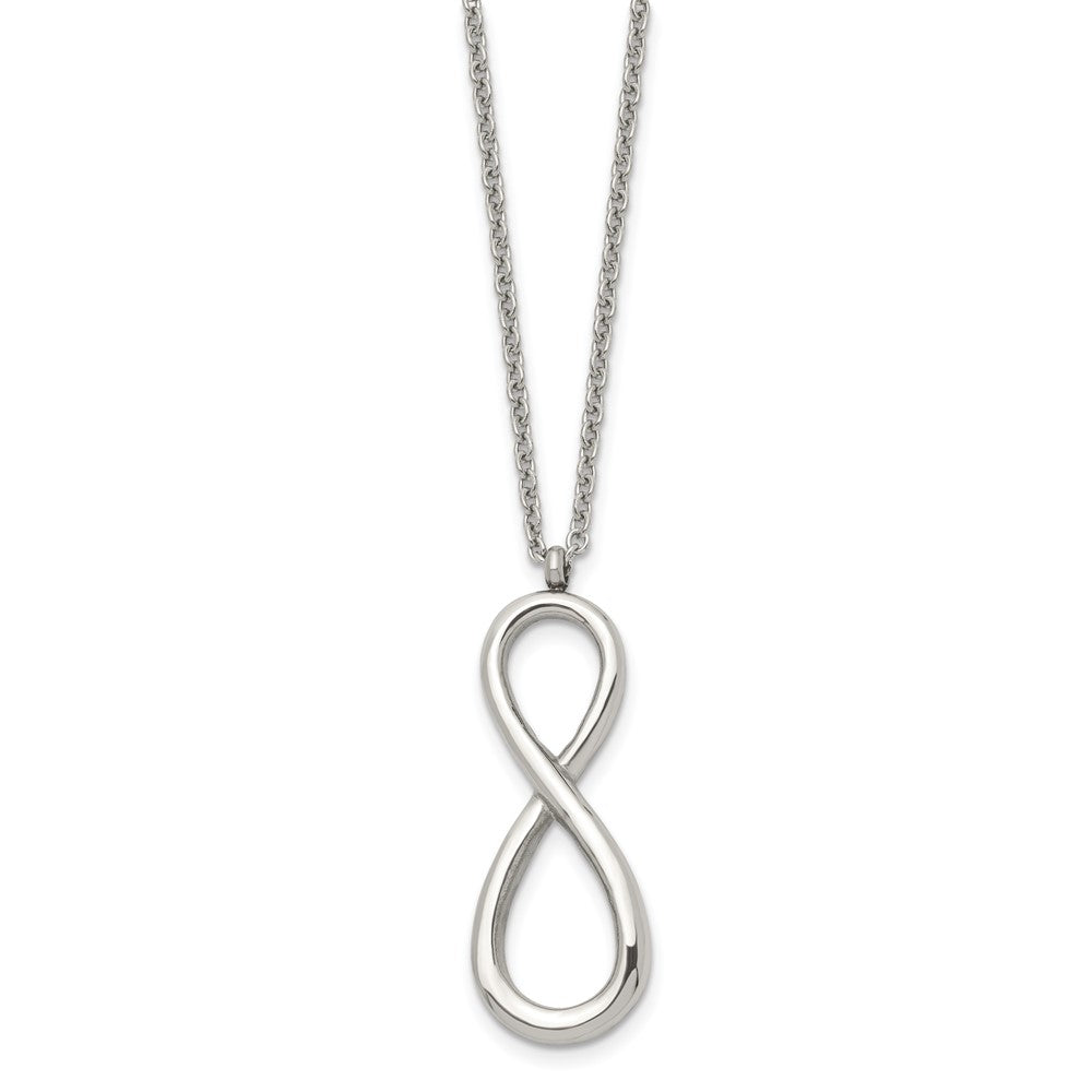 Stainless Steel Polished Infinity 18in Necklace