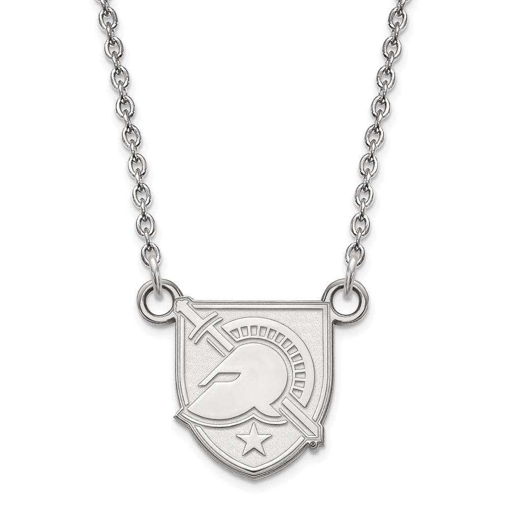 Sterling Silver Military Academy Small Shield Pendant Necklace