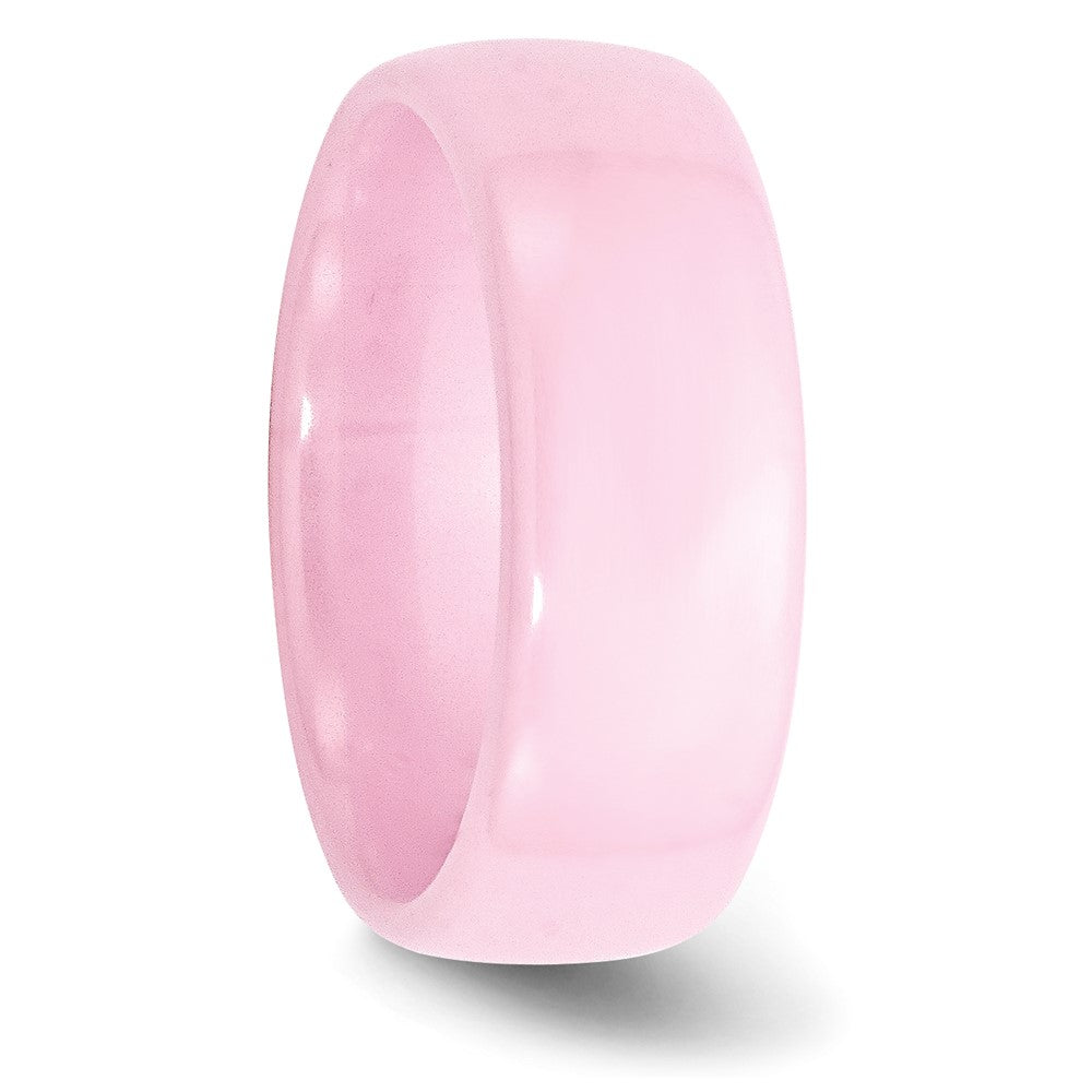 Ceramic Pink 8mm Polished Band Size - 9