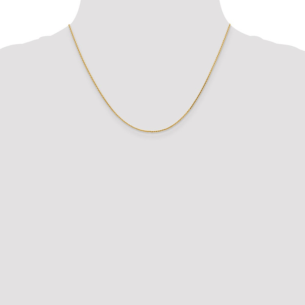 14K 1.0mm D/C Wheat Chain