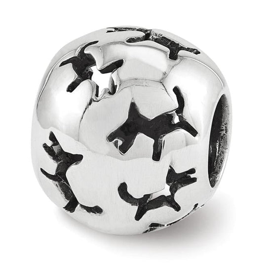 Sterling Silver Reflections Cutout Dog Bead