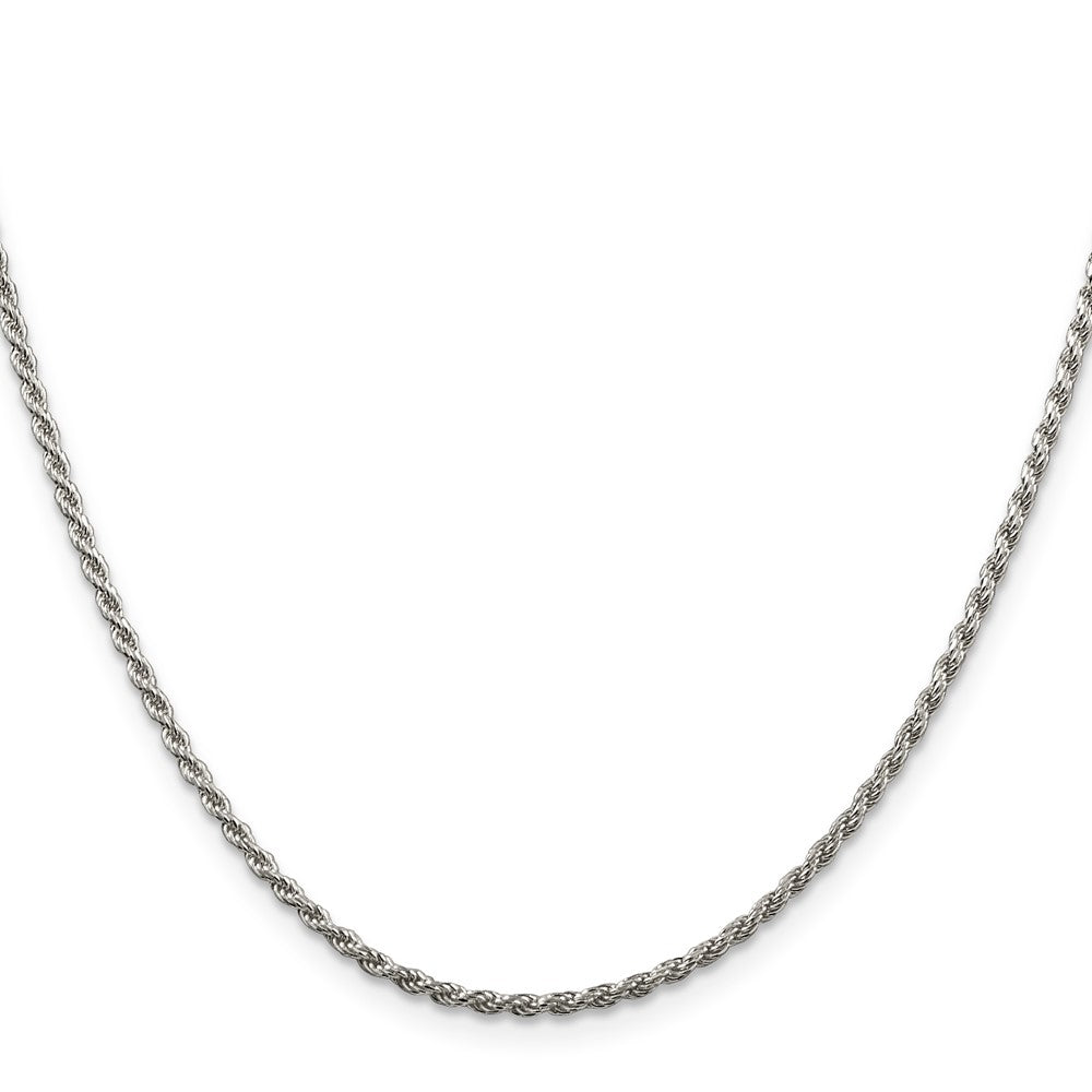 Sterling Silver 1.85mm Diamond-cut Rope Chain 26 Inches