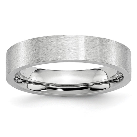 Cobalt Flat Satin 5mm Band Size - 10.5