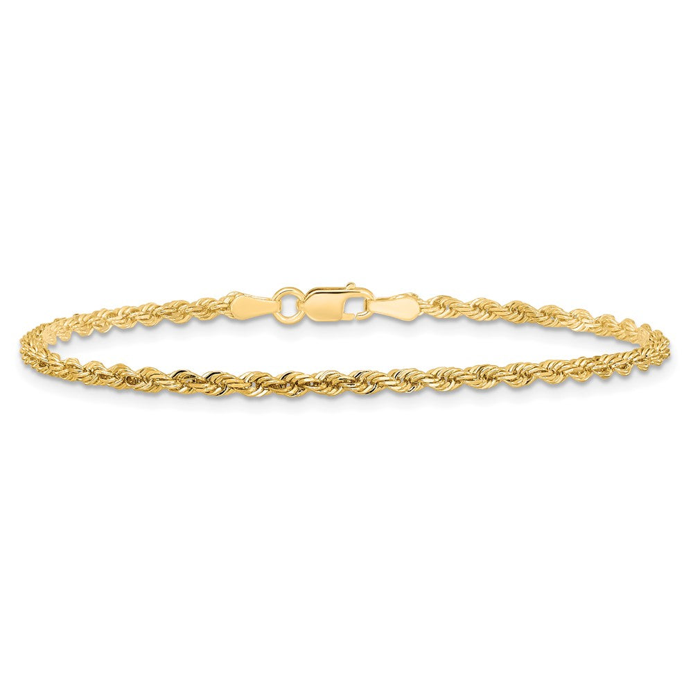 10k 2.25mm Diamond-cut Rope Chain
