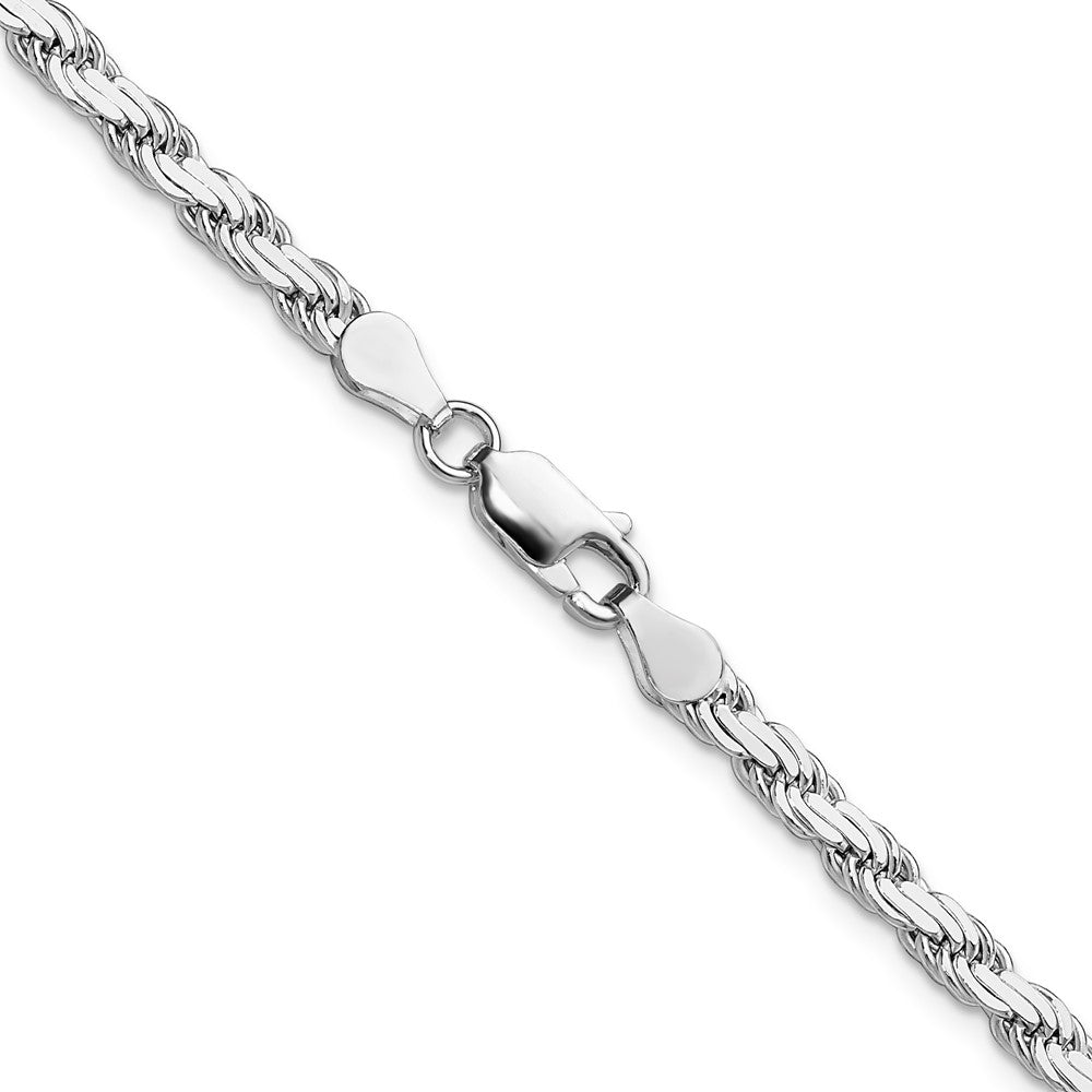Sterling Silver 3.65mm Flat Rope Chain 22 Inches