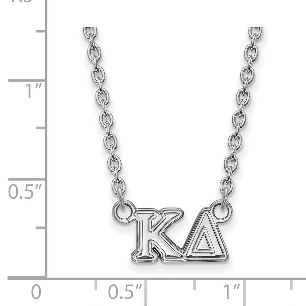 Sterling Silver 18in Official Licensed Greek Sororities Kappa Delta (??) Medium Pendant w/ Necklace