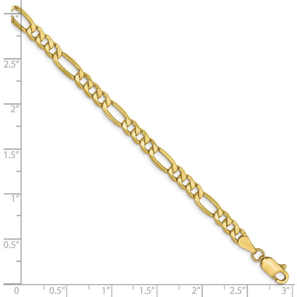 10K 4.75mm Semi-Solid Figaro Chain 8  inches