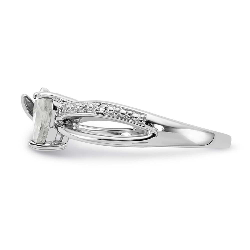 Sterling Silver Diamond Semi-Mount Ring