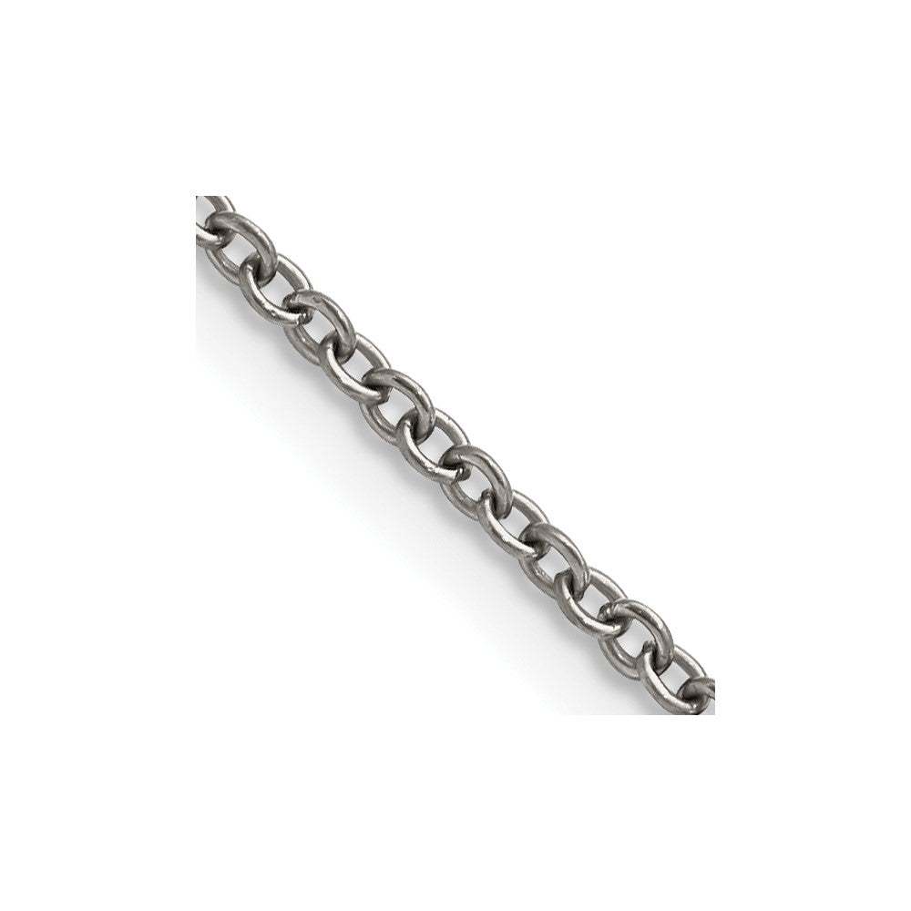 Titanium Polished 2.25mm 18in Cable Chain