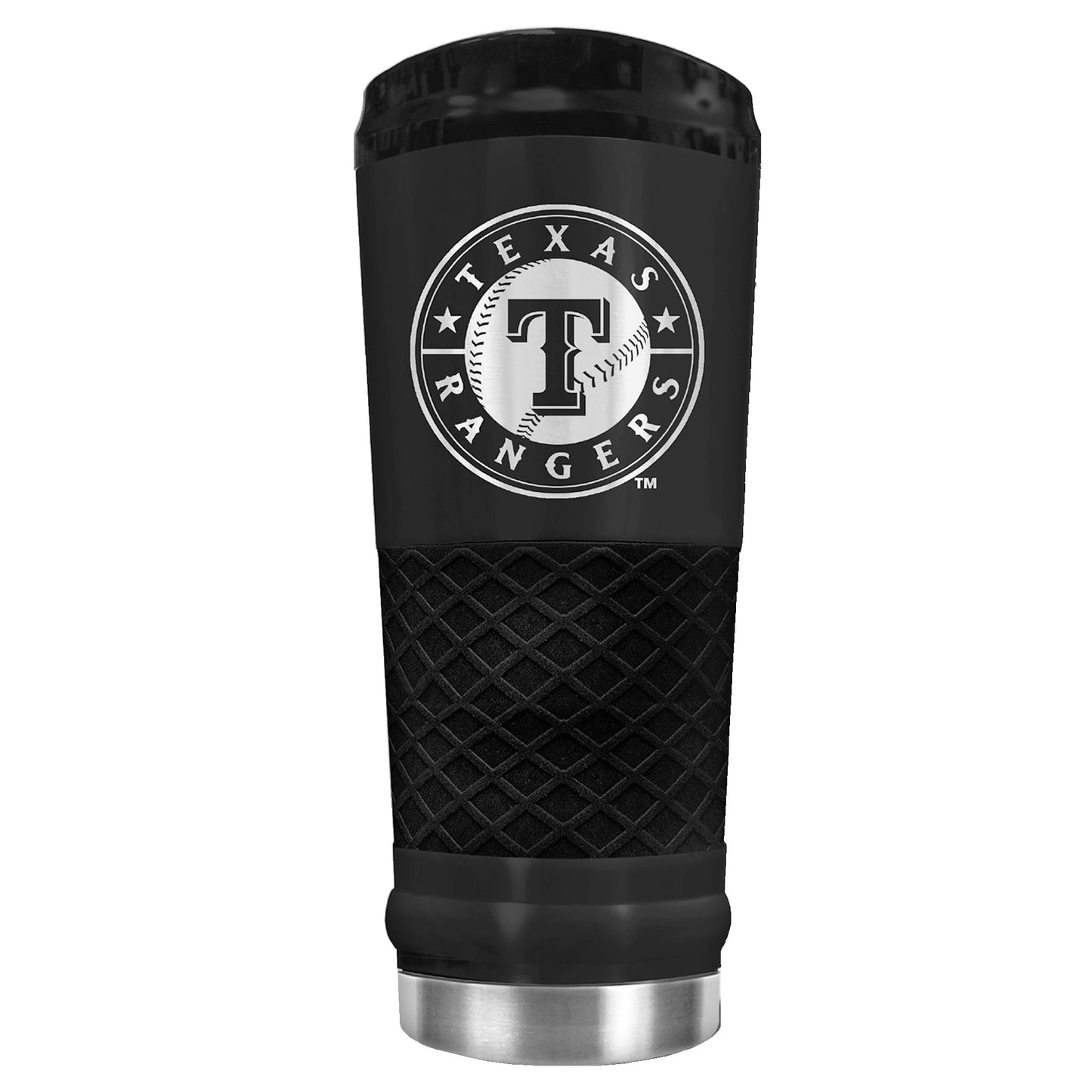 Black Texas Rangers Stealth Matte 24oz Tumbler