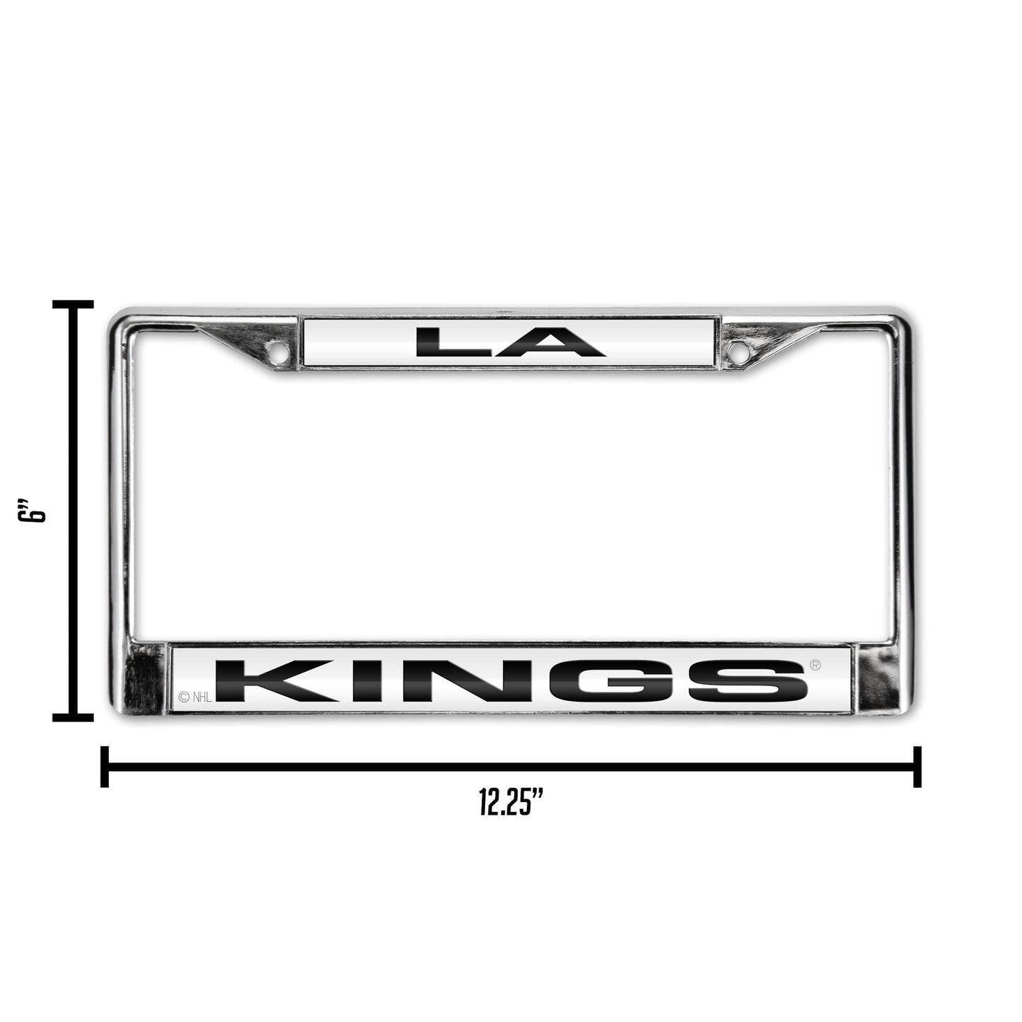 Los Angeles Hockey King's Chrome Metal Laser Cut License Plate Frame