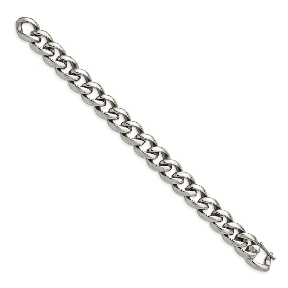 Stainless Steel Polished Link 8.25in Bracelet 8.25 inches