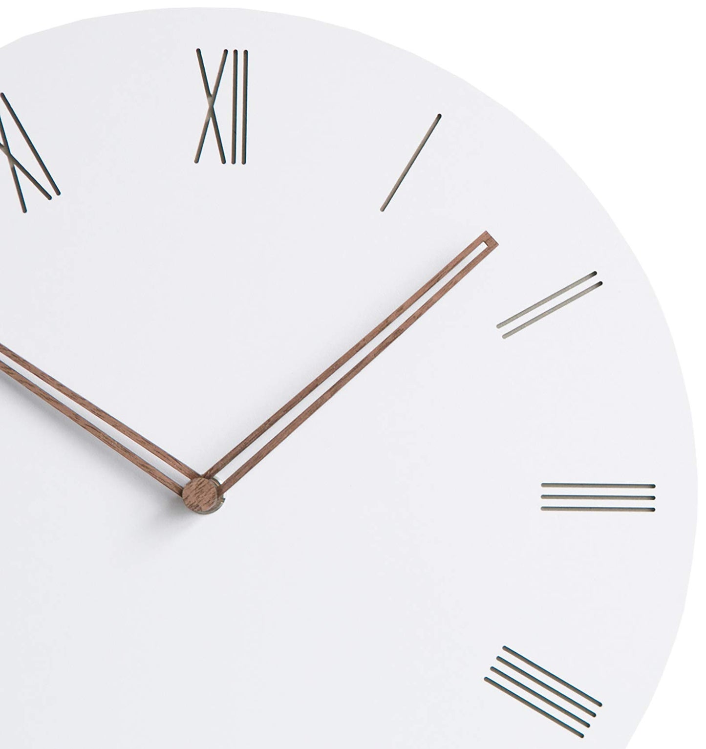 Modern Minimalist Exposed Wood Silent Wall Clock