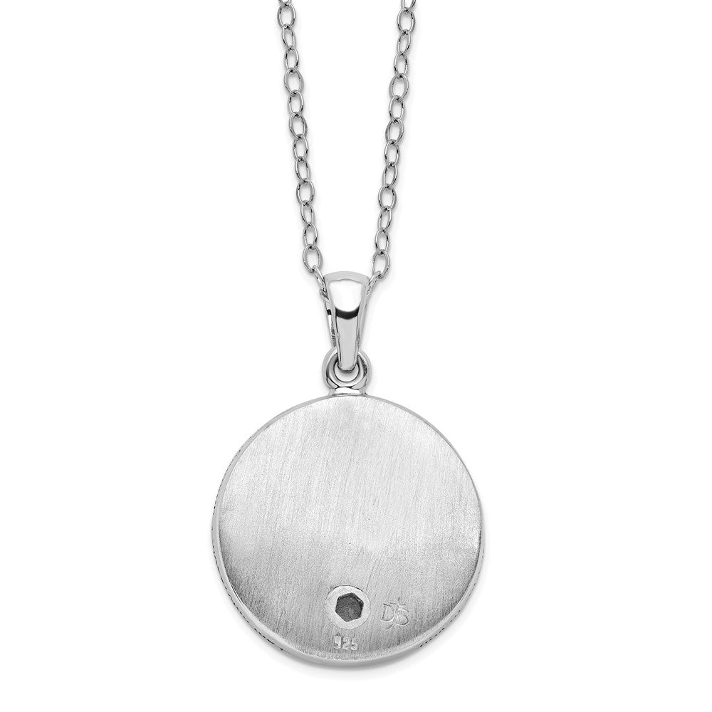 Sentimental Expressions Sterling Silver Rhodium-plated Antiqued Goodnight Ash Holder 18 Inch Necklace 18 Inches