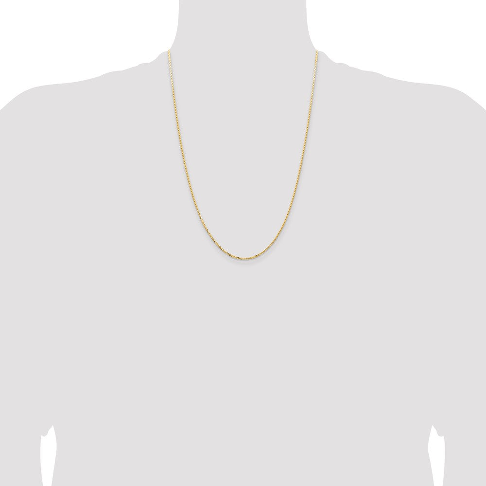14K 1.45mm Concave Box Chain