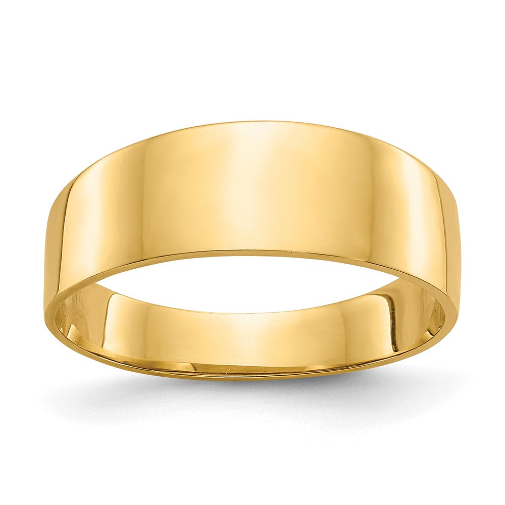 14K 3-6mm Flat-top Tapered Cigar Band Ring Size 7