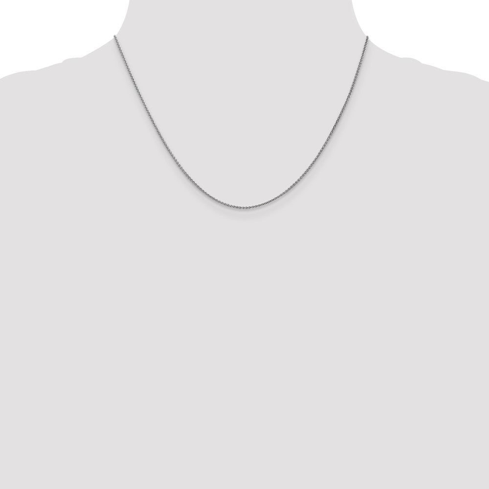 14K White Gold 18 inch 1.25mm Spiga with Lobster Clasp Chain