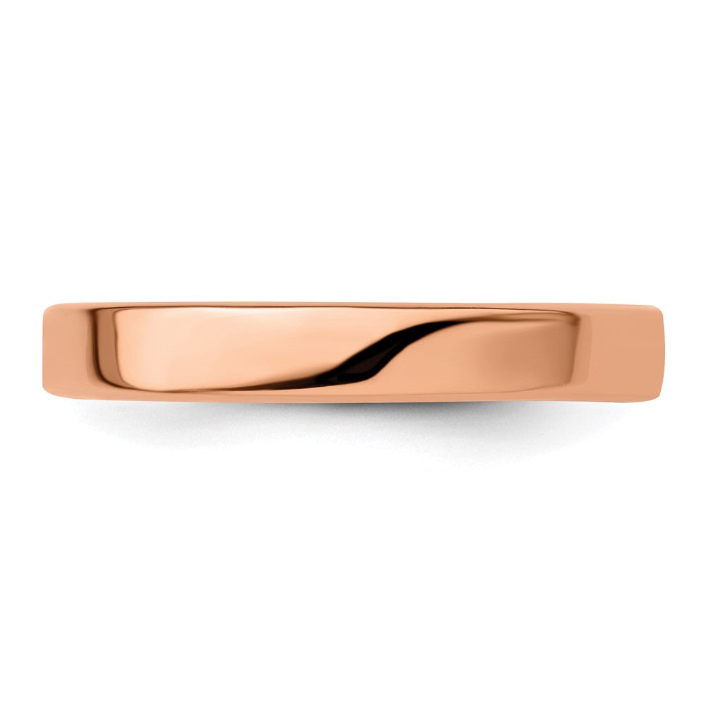 Sterling Silver Stackable Expressions Pink-plated Ring Size -10