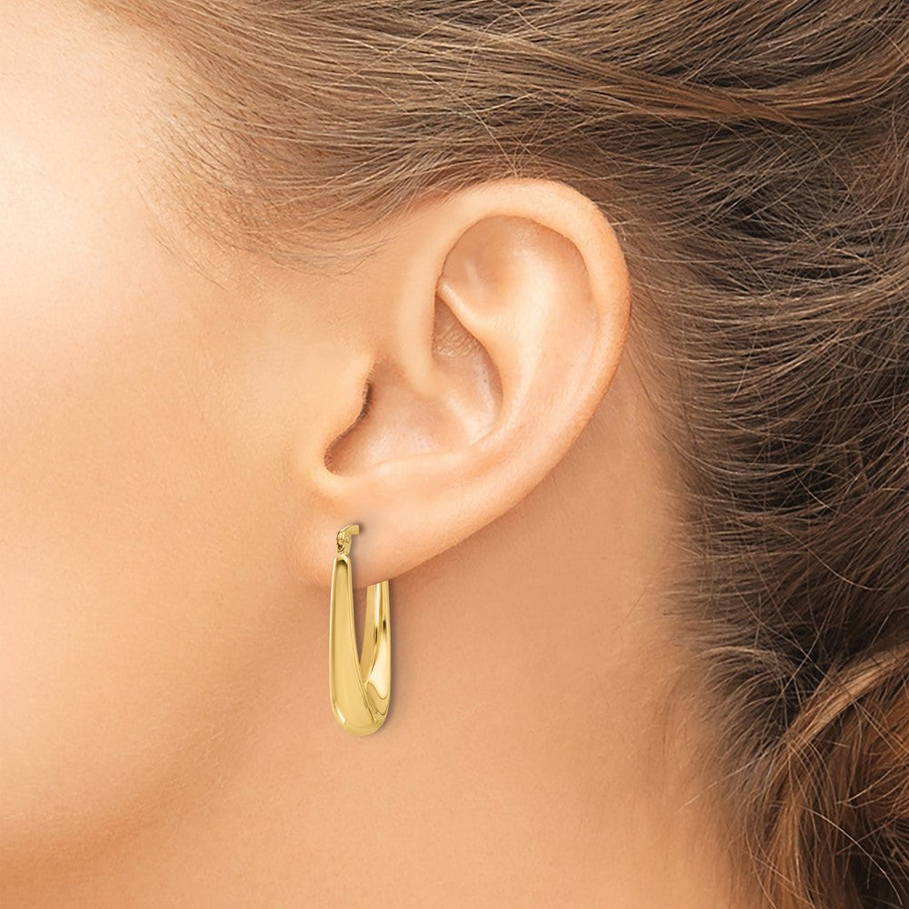 14K Polished Hoop Earrings