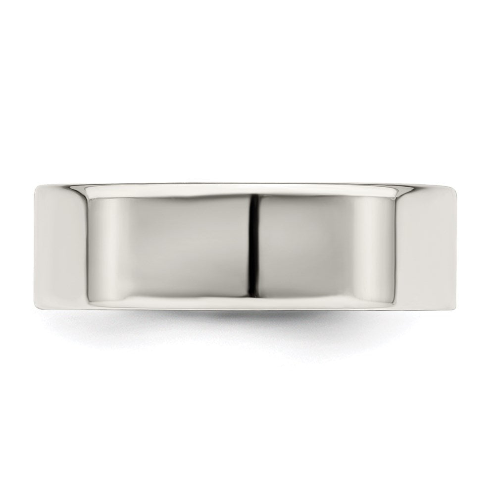 Sterling Silver 6mm Lightweight Flat Size 7.5 Band