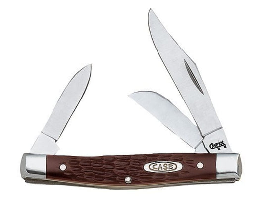 Case XX Jigged Brown Synthetic Stockman Stainless Pocket Knife 00106