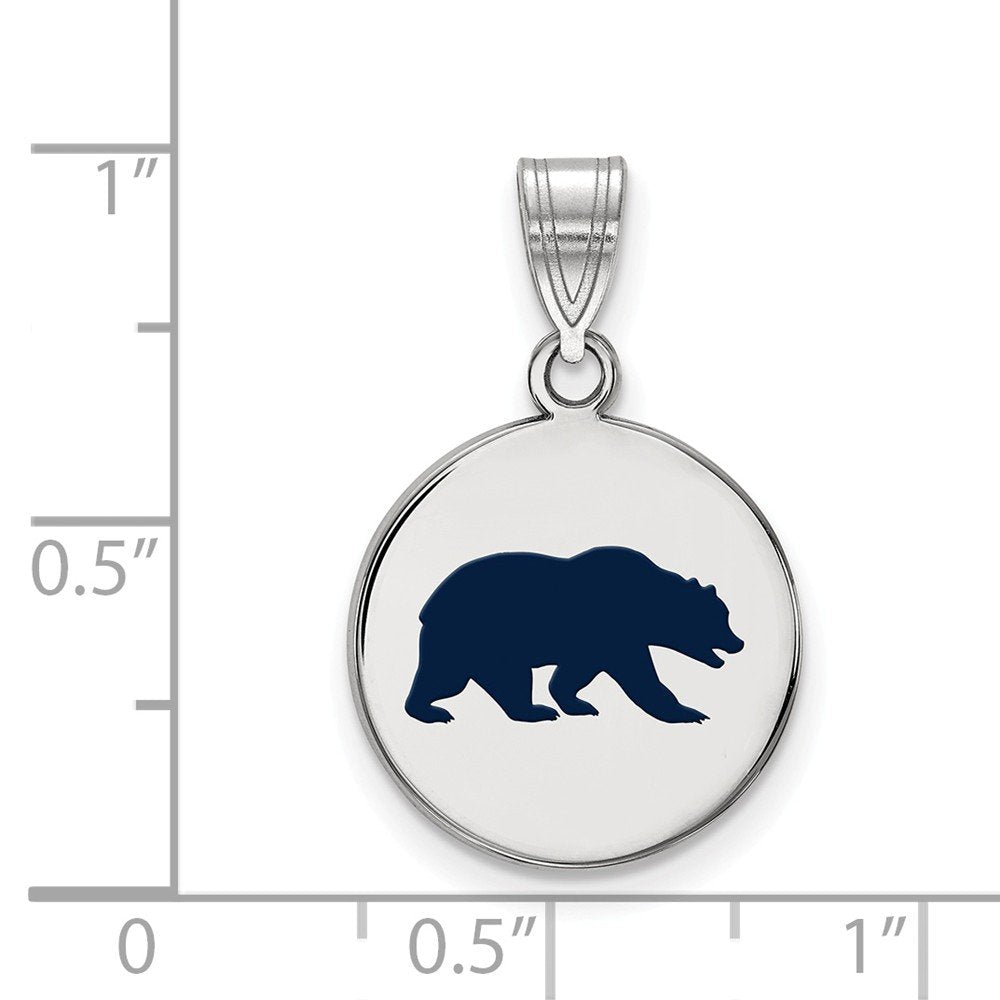 LogoArt SS050UCB Sterling Silver University of California Berkeley Medium Enameled Disc Pendant