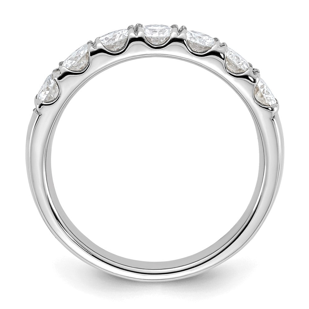 14kw 1ct. 7 Stone D E F Pure Light Moissanite Band