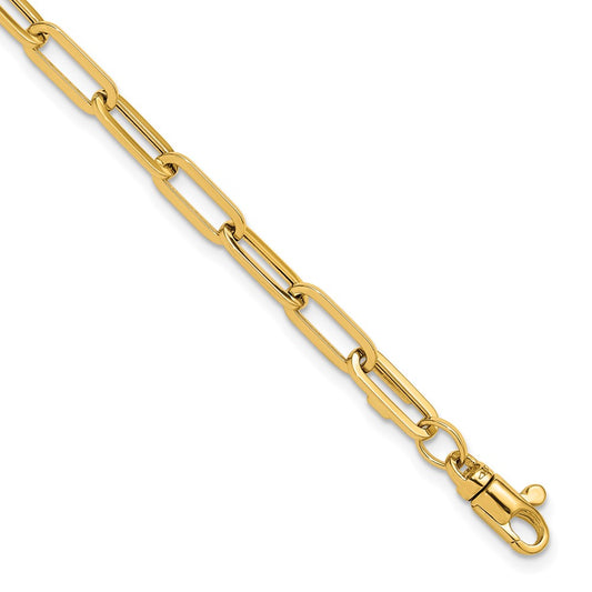 14K Polished Fancy Link with 1in ext Bracelet 9.5  inches