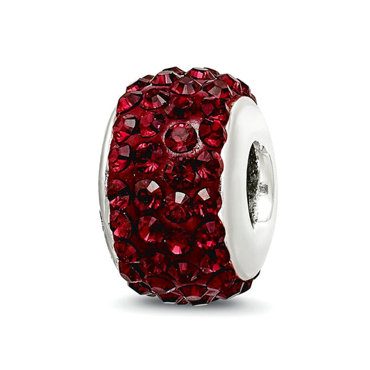 Sterling Silver Reflections June Full Red Preciosa Crystal Bead