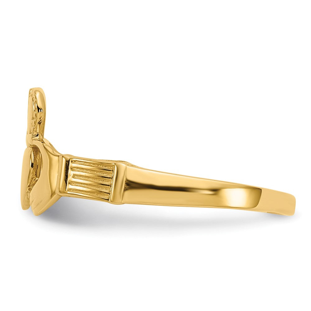 14k Ladies Claddagh Ring Size 6