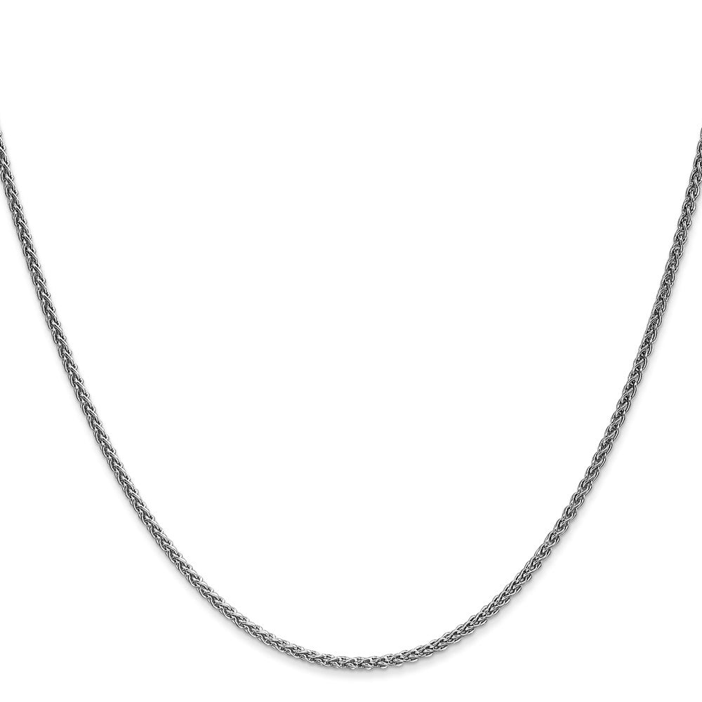 14K White Gold 24 inch 1.7mm Spiga with Lobster Clasp Chain
