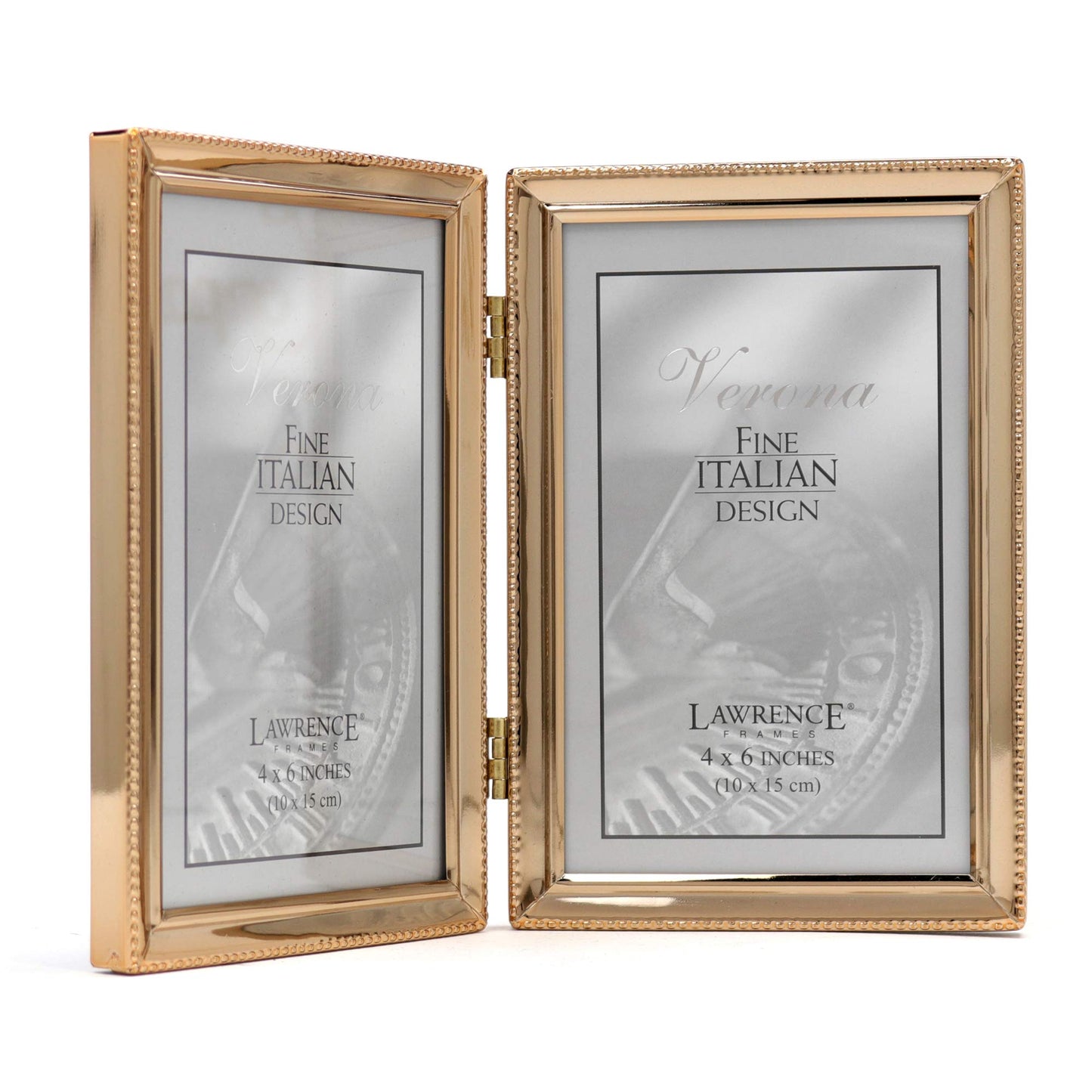 Lawrence Frames 4.21 in x 6.14 in Metal Picture Frame, Gold