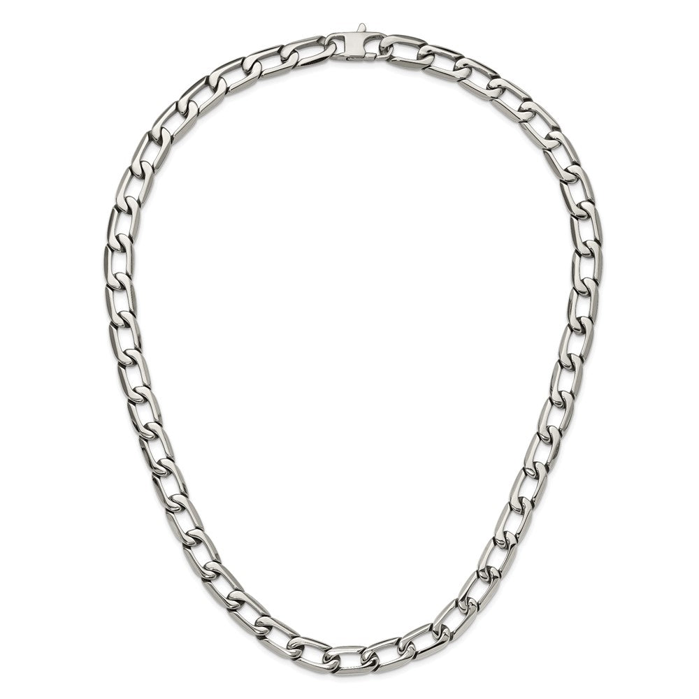 Stainless Steel Polished Open Link 24in Necklace