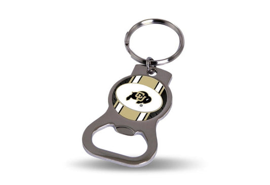 NCAA Univ. of Colorado Silver-tone Bottle Opener Key Ring by Rico Industries QGC6420