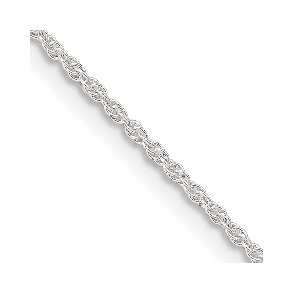 Sterling Silver 1.3mm Loose Rope Chain 24 Inches