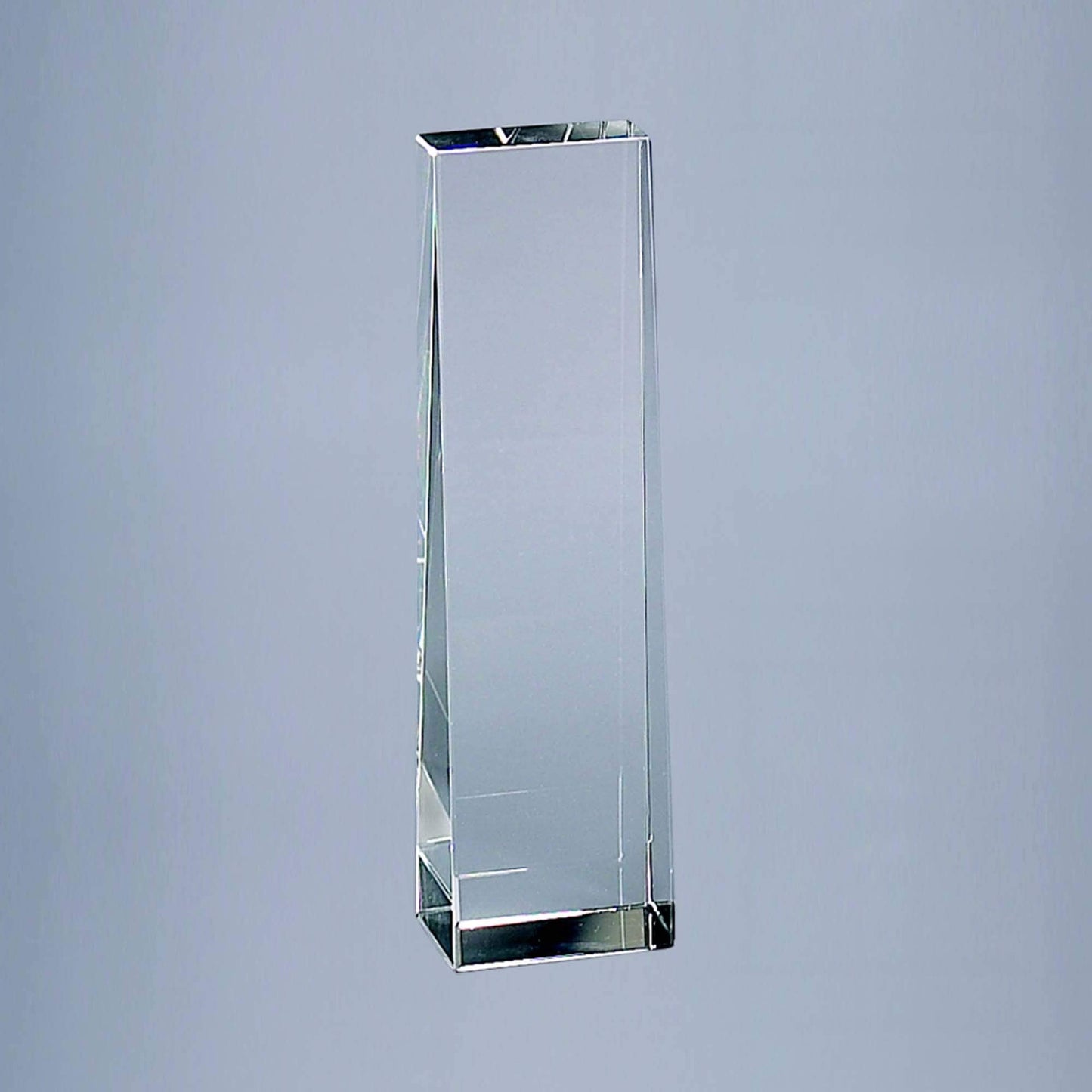 Plain Optic Glass Obelisk in Clear Color (2.75 in. L x 2.25 in. W x 7.8 in. H)