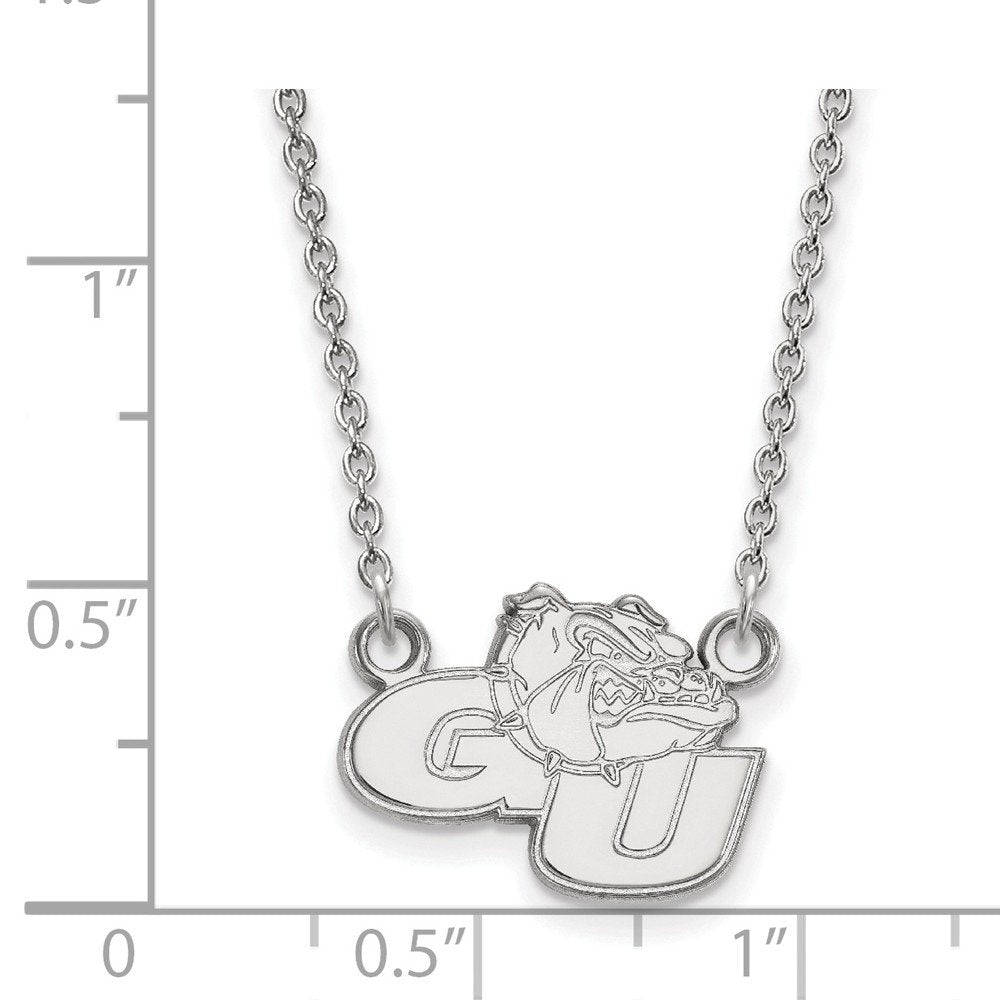 LogoArt Sterling Silver Gonzaga University Small Pendant Necklace