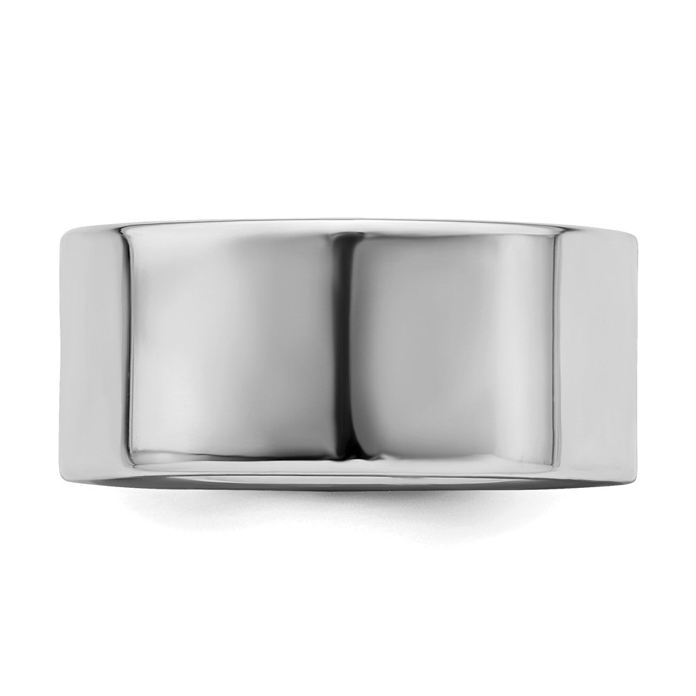 SS Rhodium-plated 9mm Flat Size 7 Band