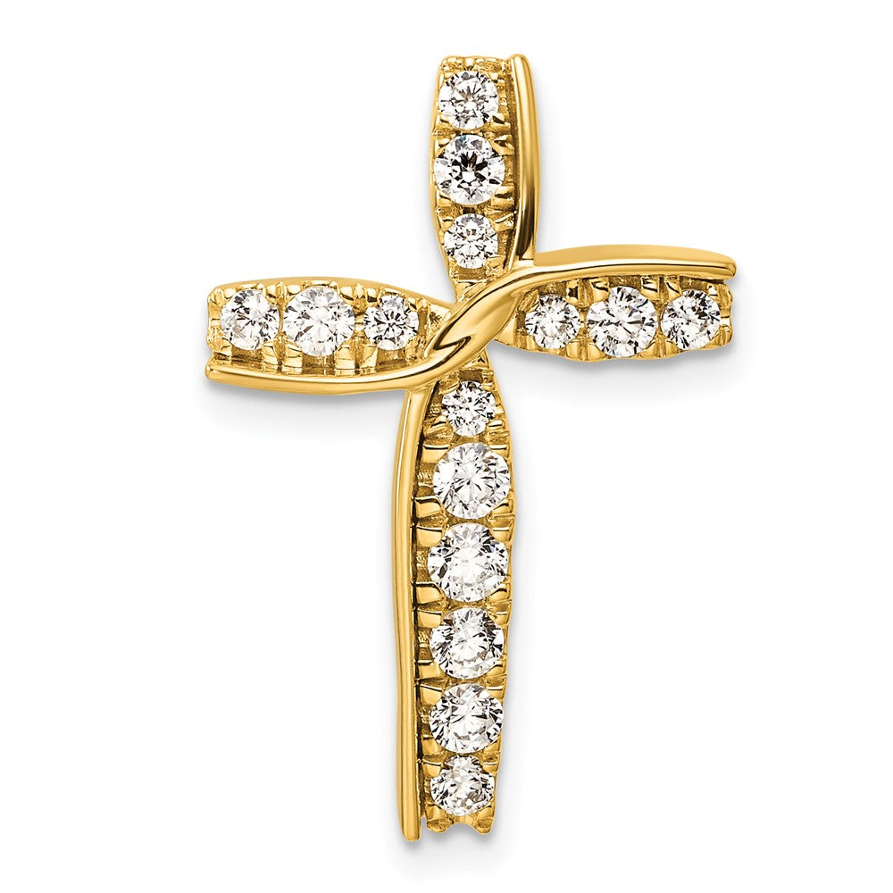 14k 1/2 carat Lab Grown Diamond VS/SI+ G+ Chain Slide Pendant