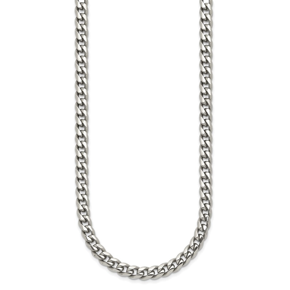 Stainless Steel Polished 6mm 24in Curb Chain