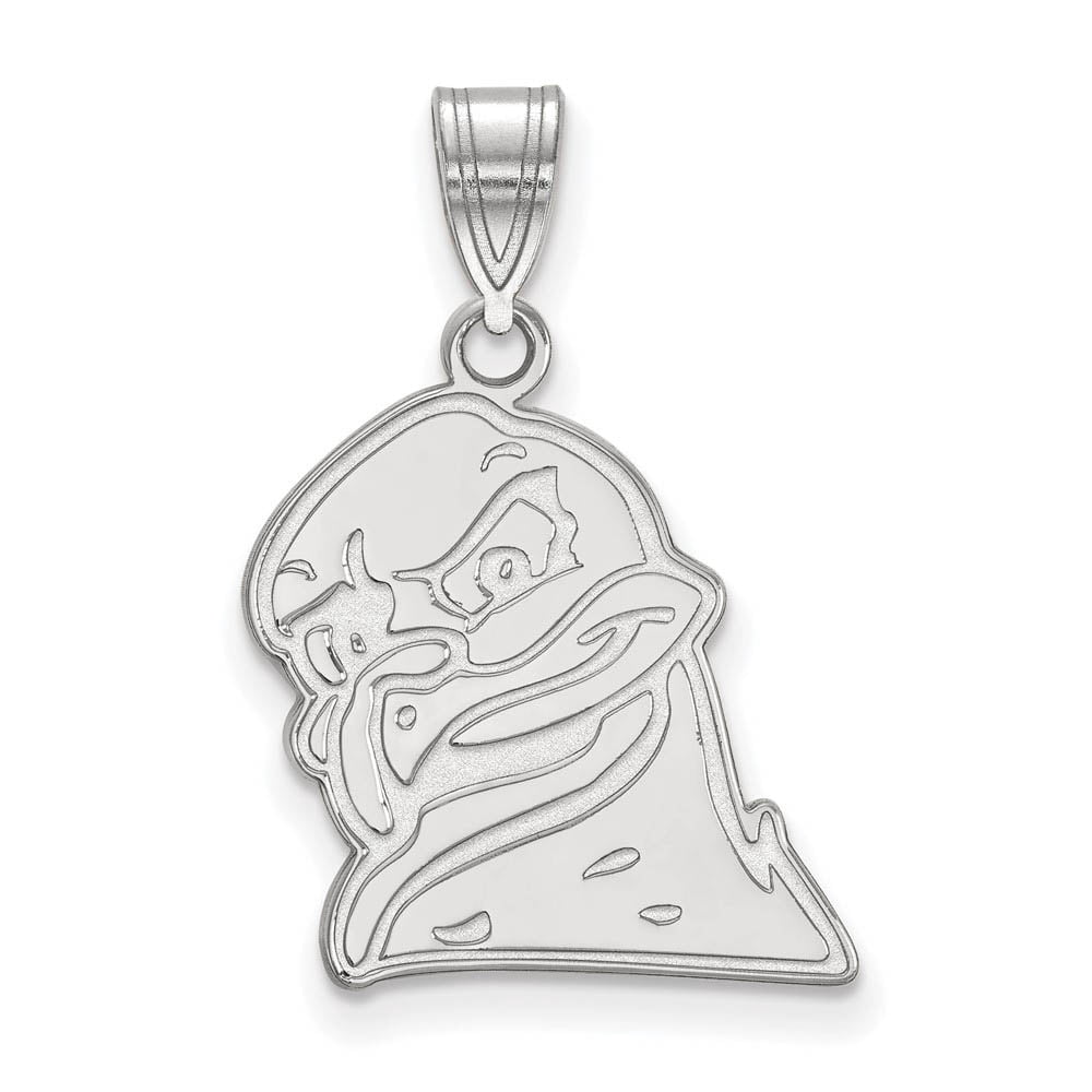 Beautiful Sterling Silver Rh-plated LogoArt Virginia Tech Large Pendant