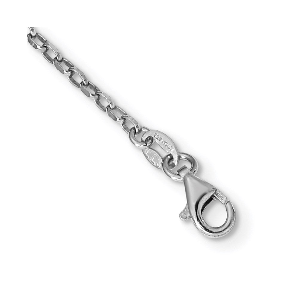 Sterling Silver Rhodium-plated Polished Multistrand Necklace