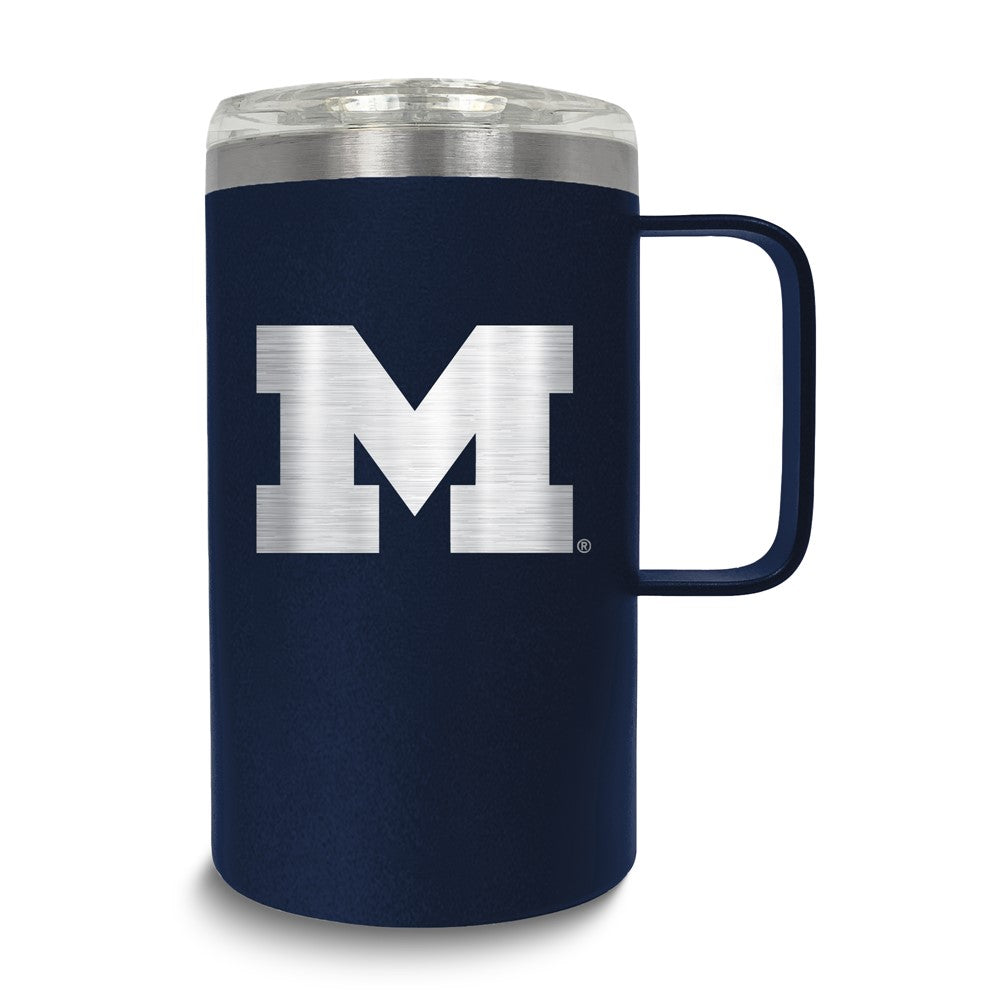 Collegiate University of Michigan Stainless Steel 18 oz. Hustle Mug with Lid