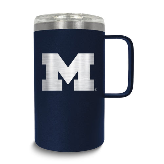 Collegiate University of Michigan Stainless Steel 18 oz. Hustle Mug with Lid
