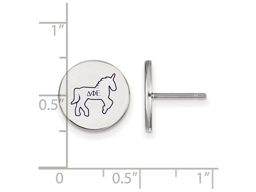 Sterling Silver Official Licensed Greek Sororities Delta Phi Epsilon (???) Enameled Post Earrings