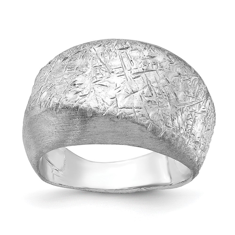 Sterling Silver Fancy Brushed & Textured Ring