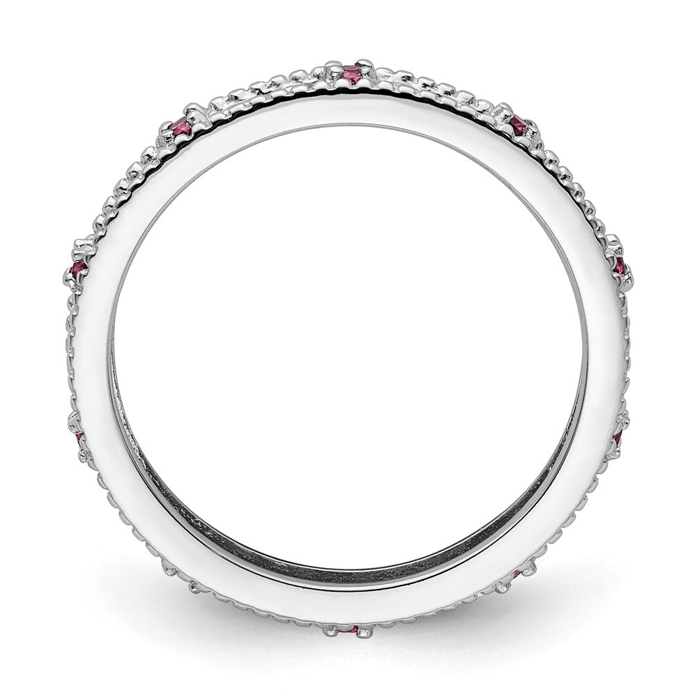 Sterling Silver Stackable Expressions Rhodolite Garnet Ring Size -5