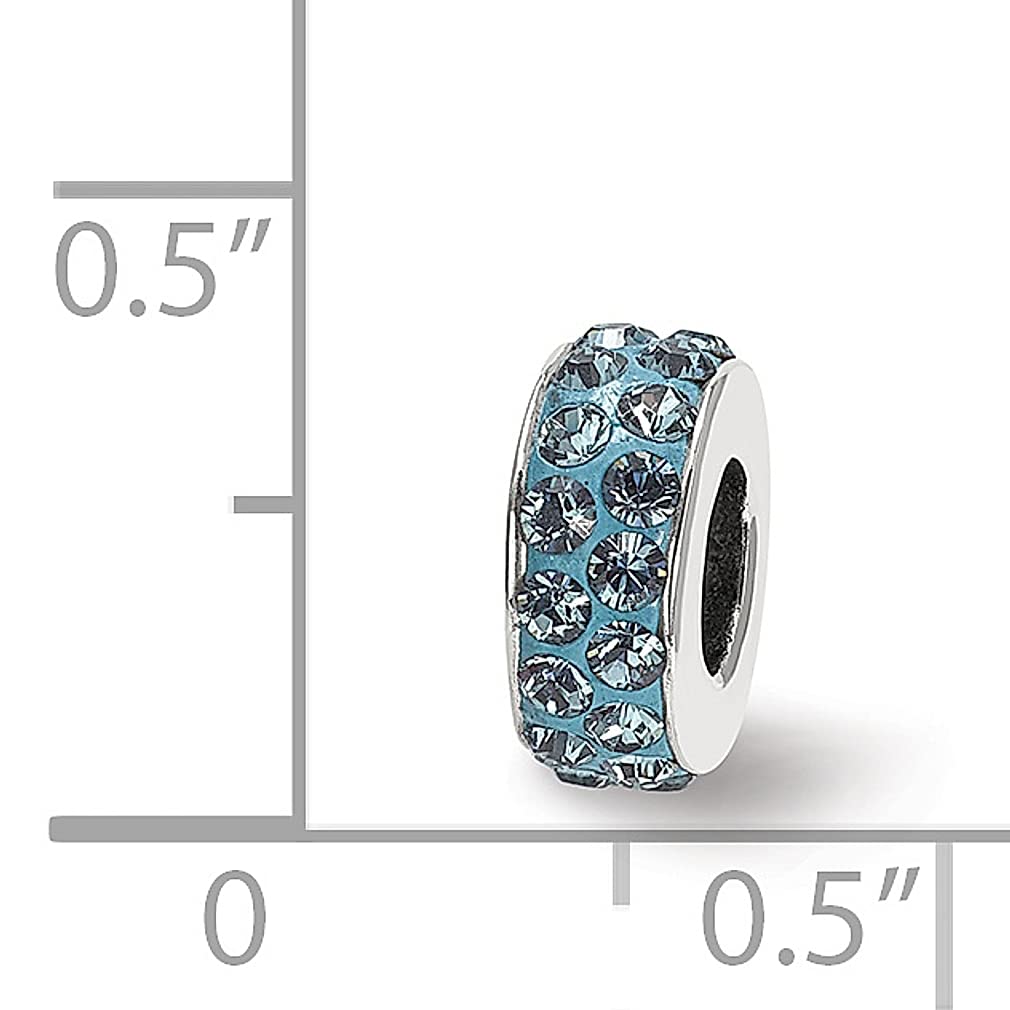 Sterling Silver Reflections Dec Double Row Preciosa Crystal Bead